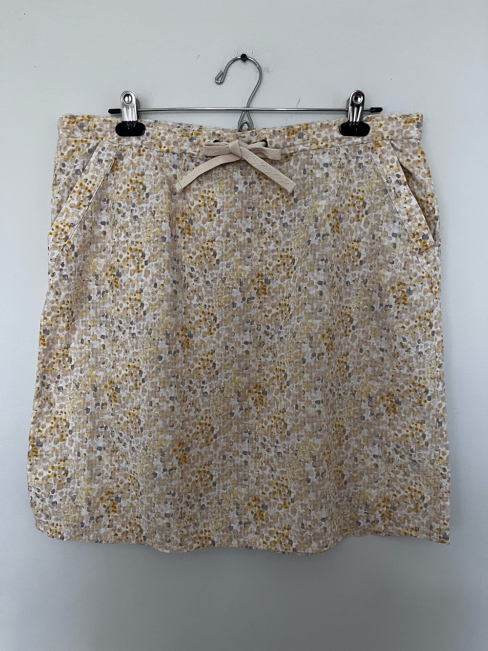 Eddie Bauer Lightweight Abstract Floral Drawstring Skirt, Size M
